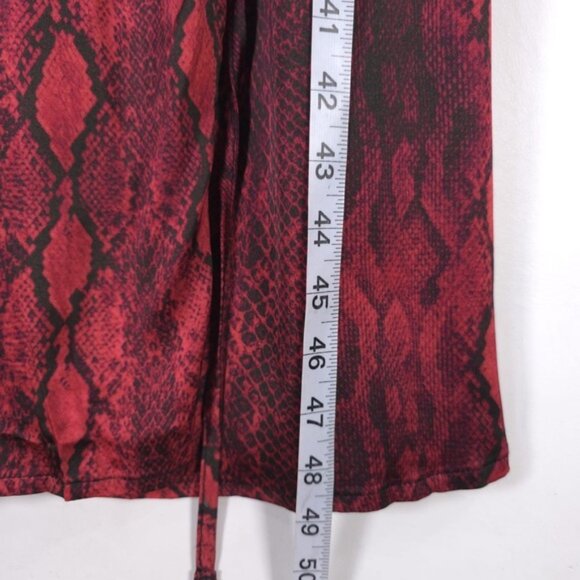NWT ANDAMANE BEBERLY Wrap Midi Dress Red Python Print MADE IN ITALY 🇮🇹 Size XS - Picture 7 of 16